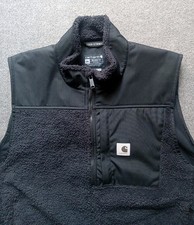 Carhartt Vest Men's 2XL Yukon Extremes Sherpa Fleece Black Full Zip Relaxed Fit