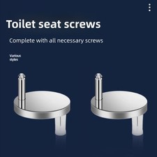 2 Pcs Stainless Steel Toilet Seat Hinge Fixings Kit V2