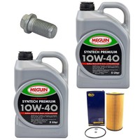 MotoröL Filter Set SAE 10W-40 Meguin 10 Liter + Schraube FüR Mercedes Sprinter
