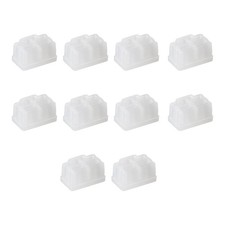 Silicone Ethernet Hub Port RJ45 Anti-Dust Stopper Cap Cover Clear 10pcs