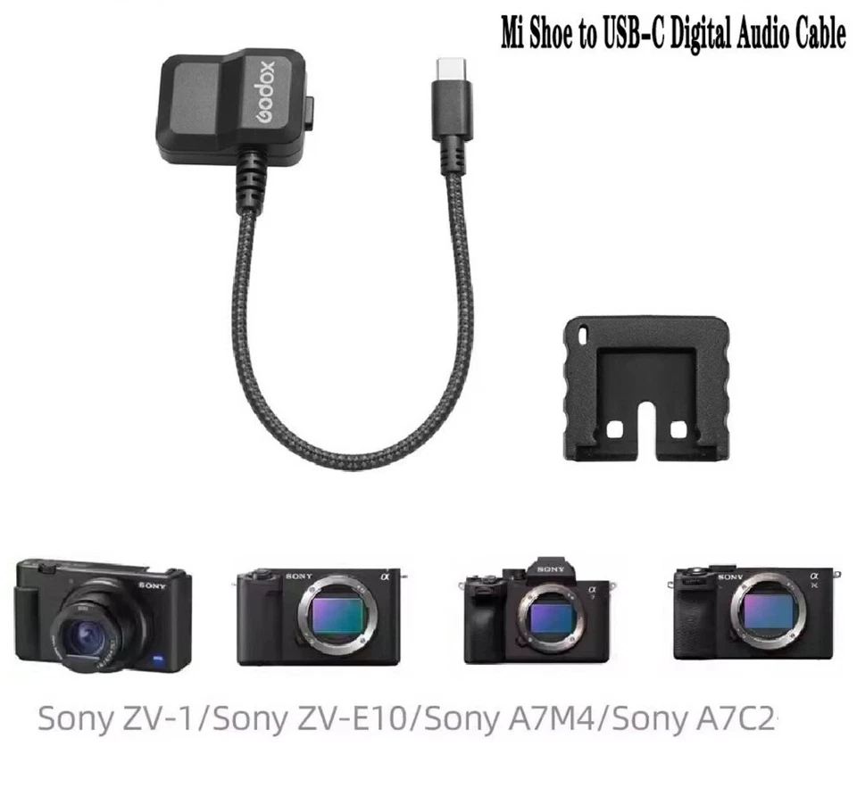 GAC-IC14 Mi Shoe to USB-C Digital Audio Cable For Sony Camera ZV-1 A7M4 - Image 2 of 3