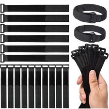 10Pcs Reusable Cable Straps Multipurpose Quality Hook and Loop Securing Straps A