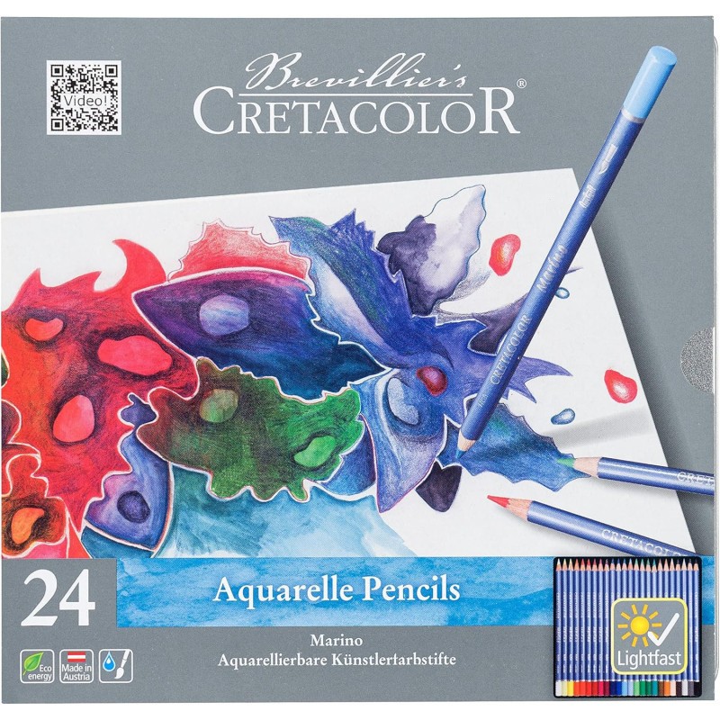 Crayons de couleur aquarelle Cretacolor Marino pour croquis et carnets de voyage