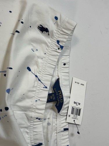 Polo Ralph Lauren Girls Leggings Pants White With Blue Splatter Size XL (16) - Picture 3 of 5