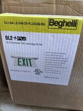 Beghelli Exit Sign Model  OL2-SA-LG-2-M-CR-PLUS-SQ-BA