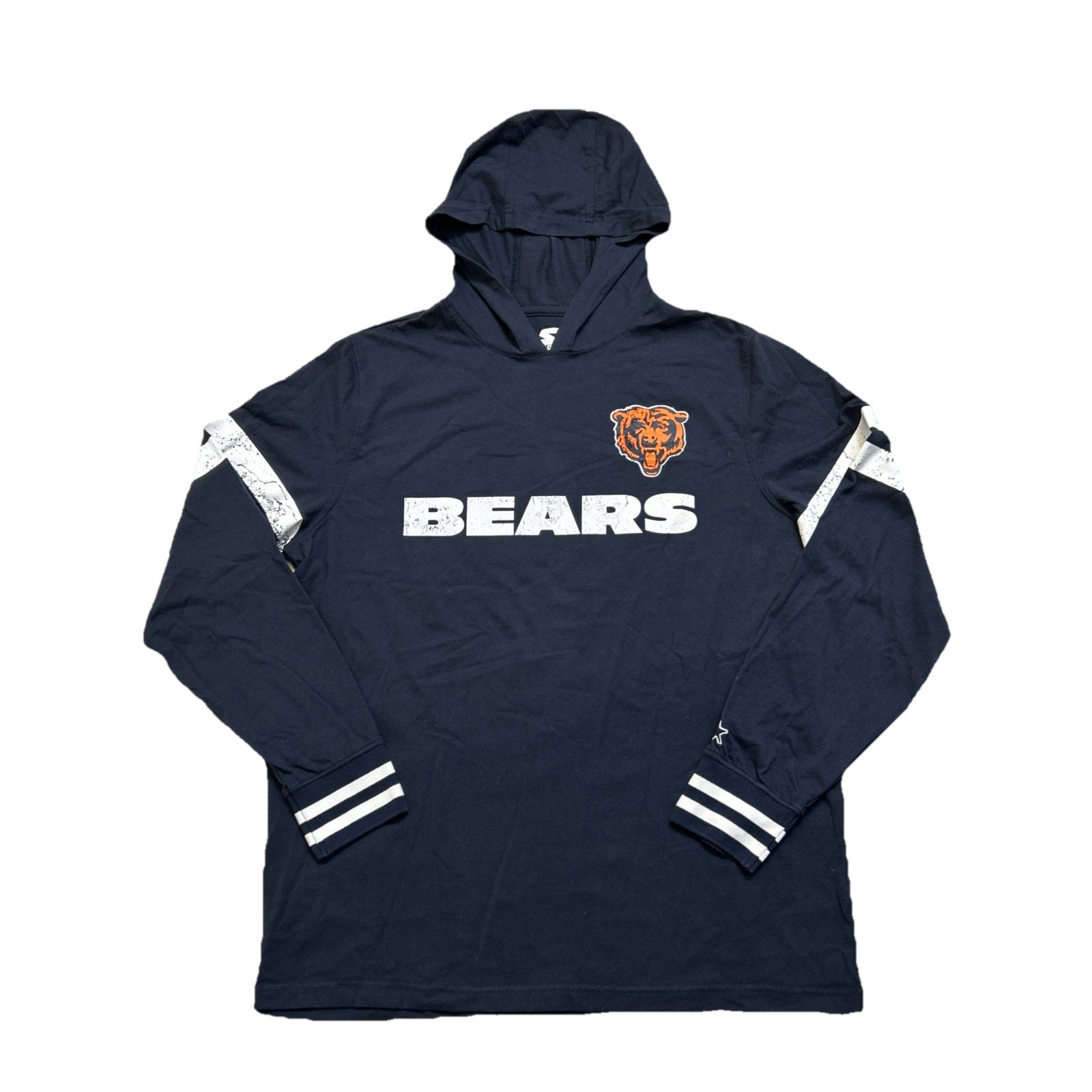 Starter Men’s Chicago Bears hoodie Navy Blue Long Sleeve Sz L