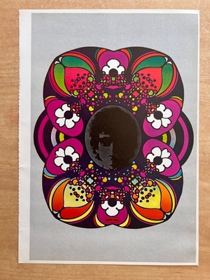 Peter Max Poster BOB DYLAN 1970 Psychedelic Pop Art 11 x 16