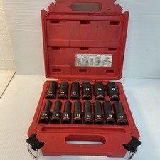 Milwaukee 49-66-7014 Shockwave Impact Duty Drive Sockets - Set of 14 - Used