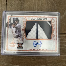 2020 Leaf Trinity Oswald Peraza RC Auto Game Worn Patch 