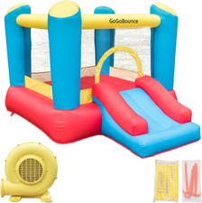 Easy Setup Inflatable Bounce House with Slide for Toddlers and Big Kids - Includ