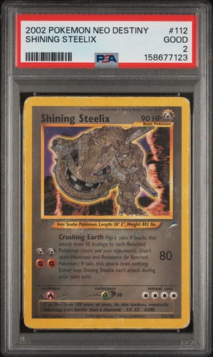Shining Steelix (Unlimited) graded PSA 2 for sale on eBay