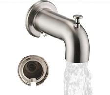 Extra Long Tub Spout with Diverter Fits for 1/2" IPS Threads Brushed Nickel
