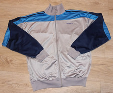 Vintage Adidas 80's Track Jacket Silver/Navy/Blue Size XL