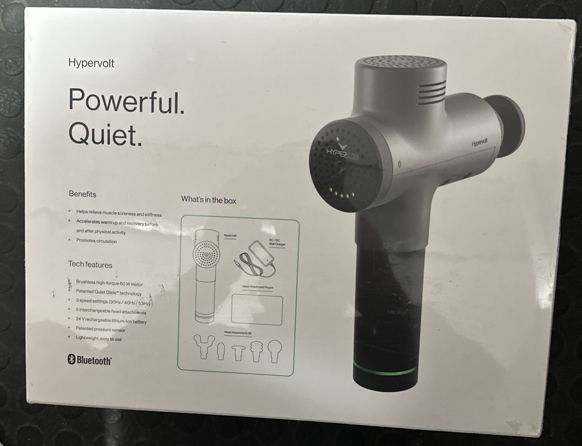 【新品・未開封】HYPERICE HYPERVOLT  Bluetooth Hyperice Hypervolt Silver Bluetooth Percussion Massage Gun