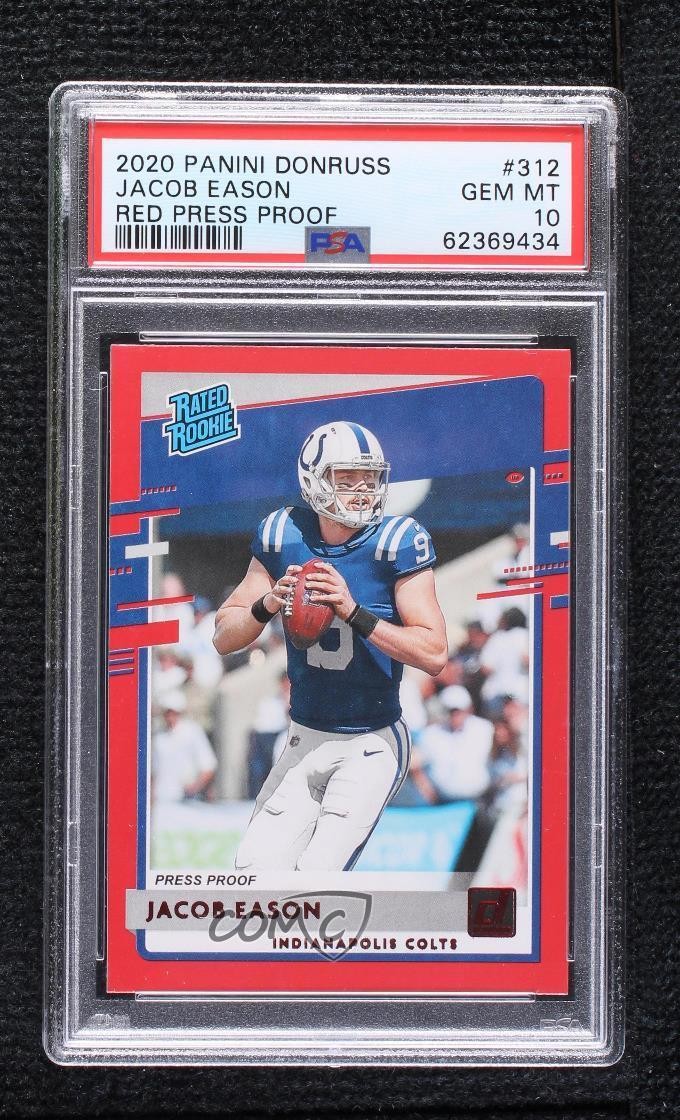 Jacob Eason Panini Donruss #312 Red Press Proof