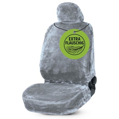 Autositzbezug Teddy aus Kunstfell, PKW-Schonbezug Einzelsitz silber, 1 Stück