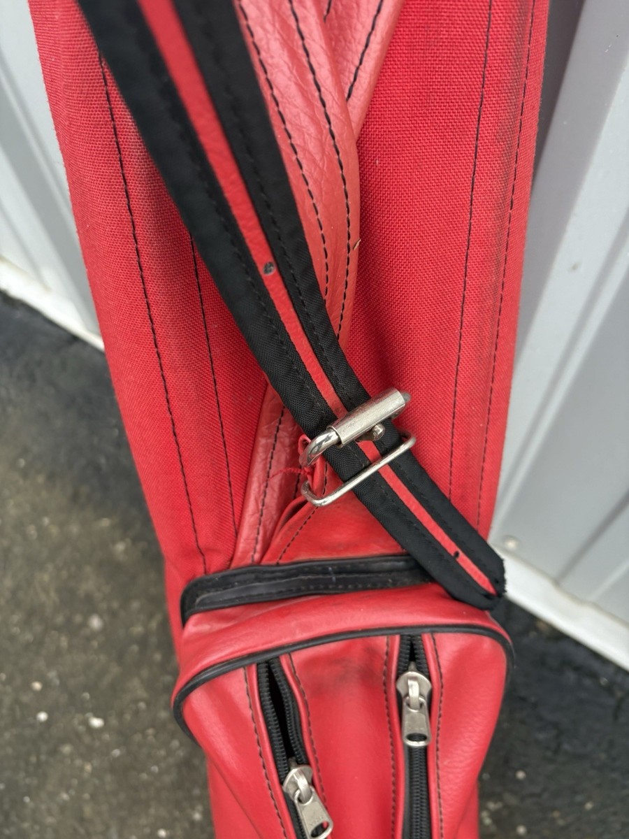 RARE Vintage Original Jones Golf Carry Bag Single Strap Red