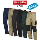 SALE! Hard Yakka Legends Pants Work 2 Pk Cargo Cordura Panama Weave Phone Y02202