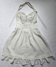 Vintage Guess White 90s YK2 Jr Halter dress Size 4 cottage core flowy spring