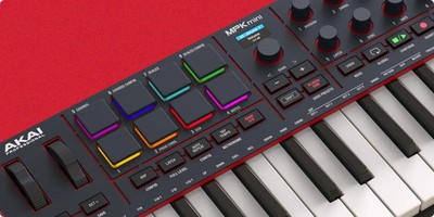Akai MPK Mini IV Black 25-Key MIDI Controller with MPC Pads for