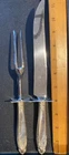 INTERNATIONAL PRELUDE    STERLING FLATWARE  2 PIECE CARVING SET STERLING HANDLES