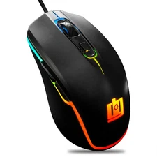 Deco Gear Wired Gaming Mouse | 800-5000 DPI Adjustable | 11 RGB Backlit Modes