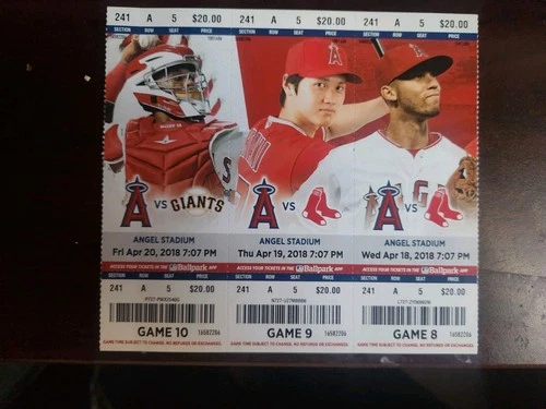 New ListingGAME USED! 4-19 2018 SHOHEI OHTANI PICTURED ROOKIE TICKET PLUS 2 MORE MUST SEE!