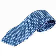 Brooks Brothers Silk Tie Navy Blue All Over Dolphin Print Necktie 3.5 X60" USA