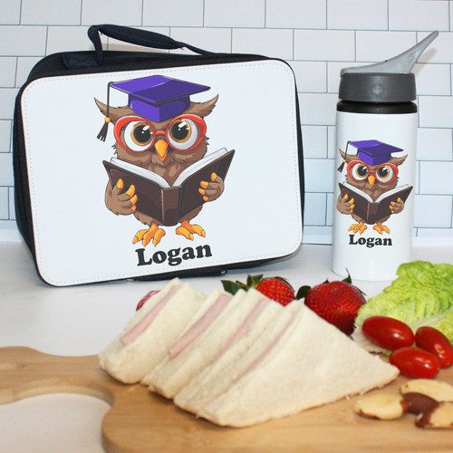 Personalised Scholar Owl Bag | Kids Insulated Lunch Bag | Lunch Bag - Picture 7 of 10
