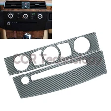 Real Carbon Silver Single CD Climate Control Trim Fits 04-07 E60 530i M5 #A