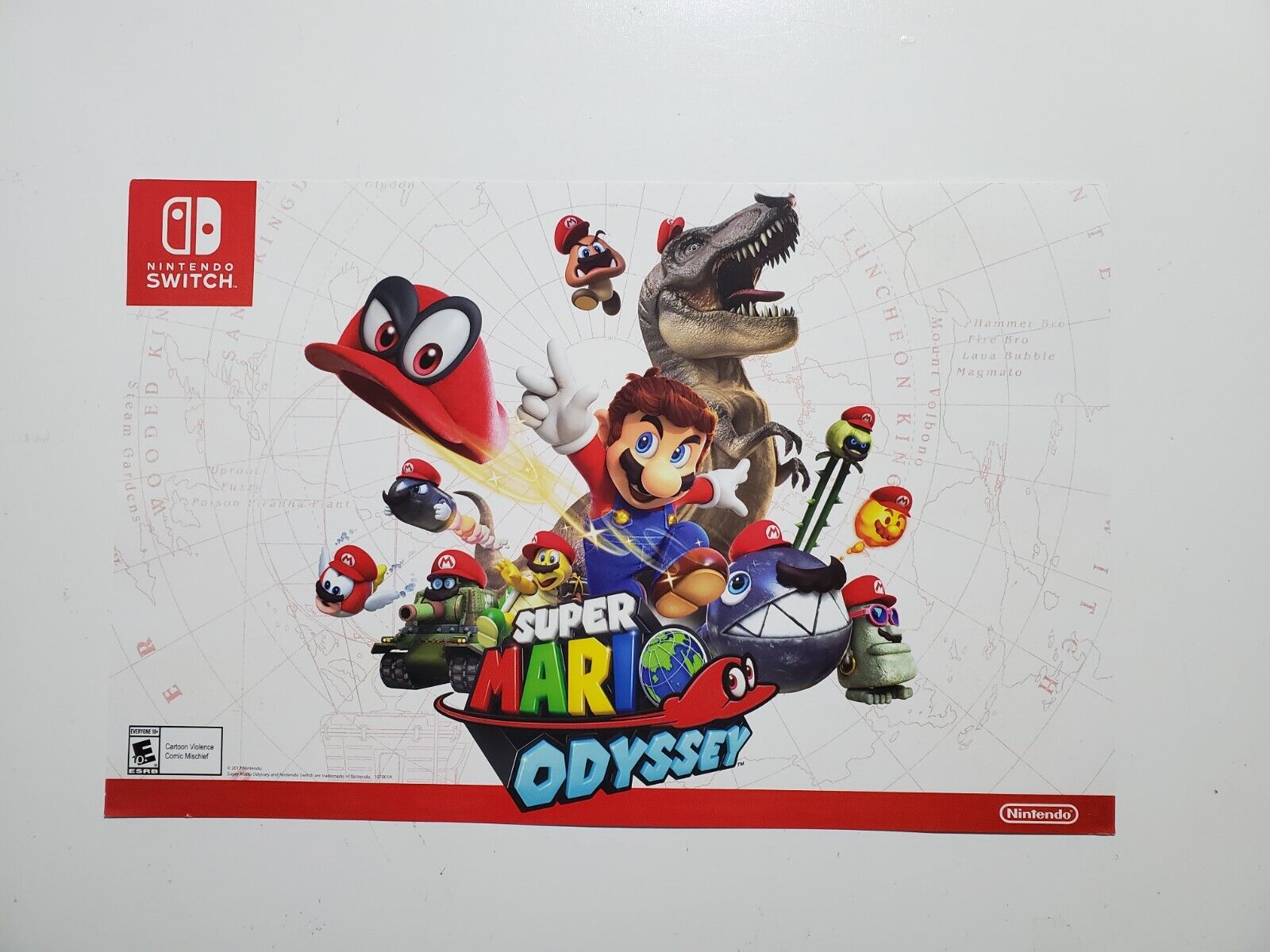 Officially Licensed Super Mario Odyssey 2-SIDED Poster Nintendo Switch  Promo Art