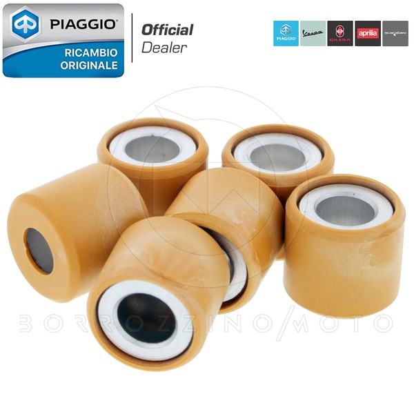 Set 6 Rollen Variator Original Piaggio Beverly Tourer 125 2007 2008 2009 2010-image