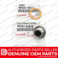 GENUINE Lexus OEM Front Differential Drain Plug 90341-24016 + Gasket 90430-24003
