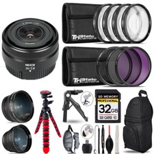 Nikon NIKKOR Z 26mm f/2.8 Lens- 3 Lens Kit Tripod Backpack - 32GB Kit