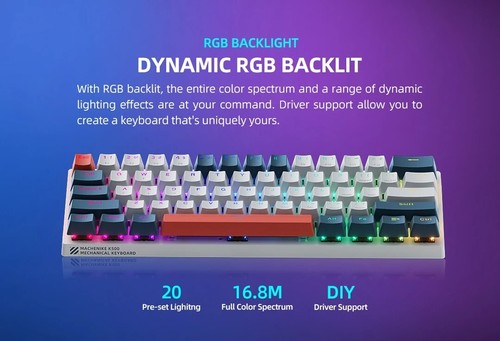 K500-B61 Mini Mechanical Keyboard – 60% RGB Hot Swappable Wired Gaming Keyboard - Picture 10 of 26