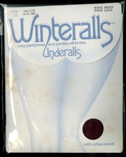 Vintage 1979 Winteralls 380 Cozy Underalls Pantyhose  Panties Size C-D Wine