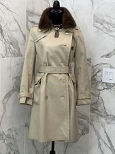 Coach Trench Coat With Real Fur Detachable Collar