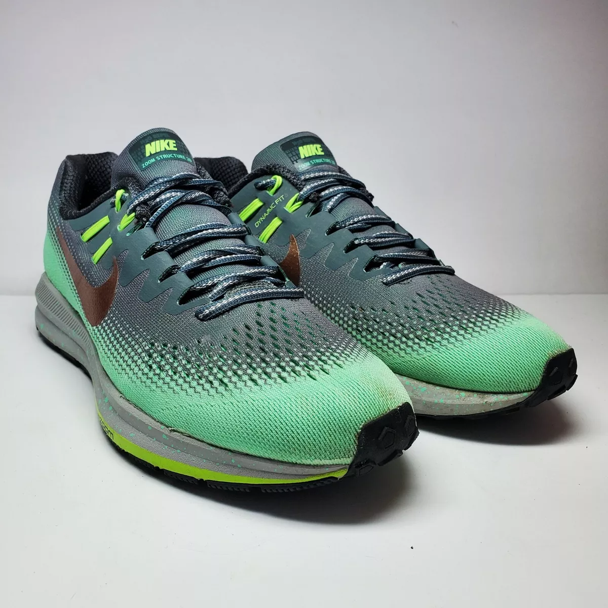 Continuación Inevitable Estricto Nike Zoom Structure 20 H20 Repel Running Shoes, Sea Green/Gray,  Women&#039;s 9.5 | eBay