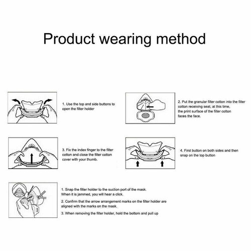 20 Filters+Safety Gas Mask Respirator Half Face For Painting Spraying Facepiece - Picture 10 of 18