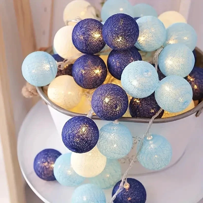 3m Blue Ball String Light LED Fairy Light Room Bedroom Decor Holiday 30 Bulb/Bal