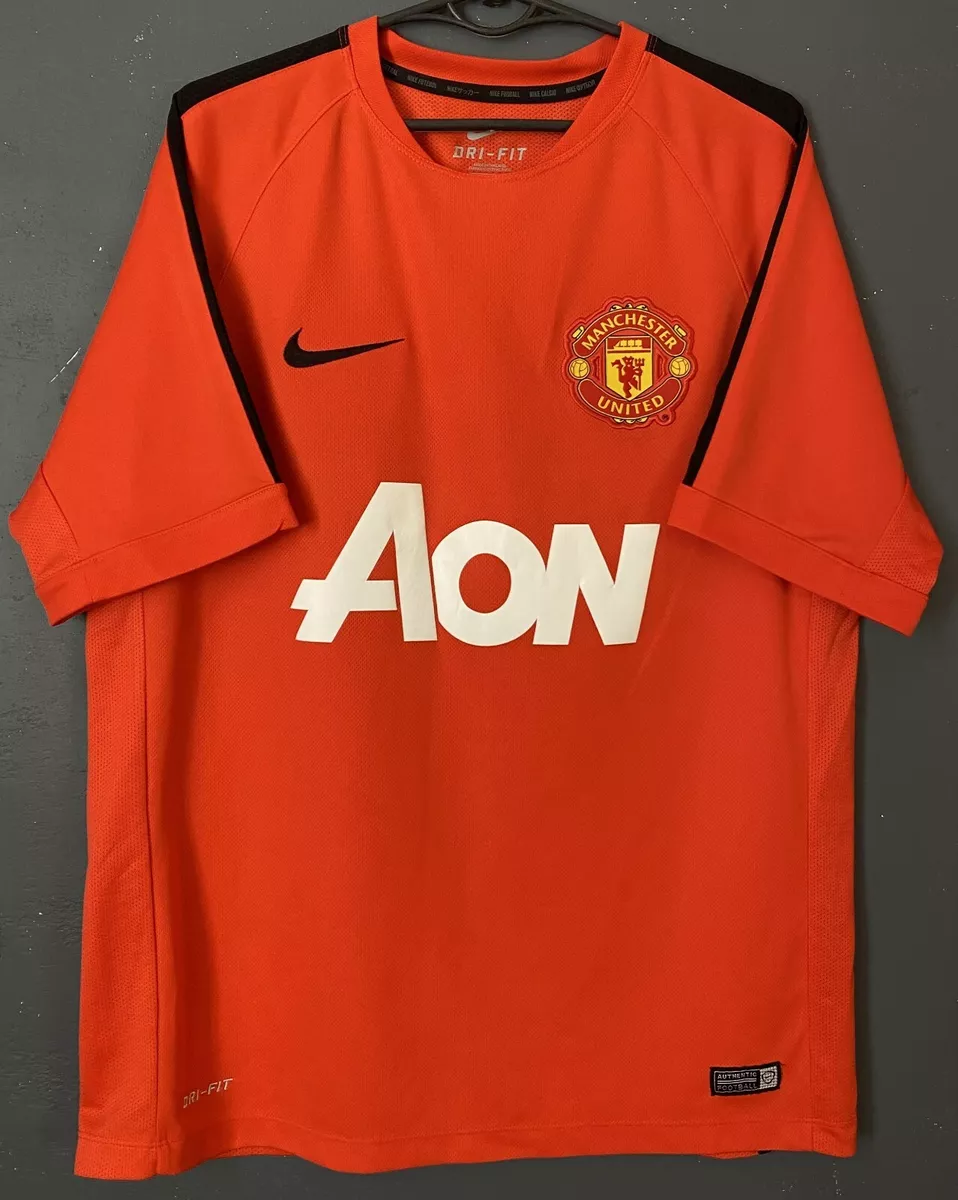 MENS NIKE MANCHESTER UNITED 2014/15 TRAINING FOOTBALL SOCCER SHIRT JERSEY  SIZE L