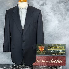 Samuelsohn Giacca Blazer Uomo 42R Tinta Unita Grigio Scuro Dormeuil Amadeus