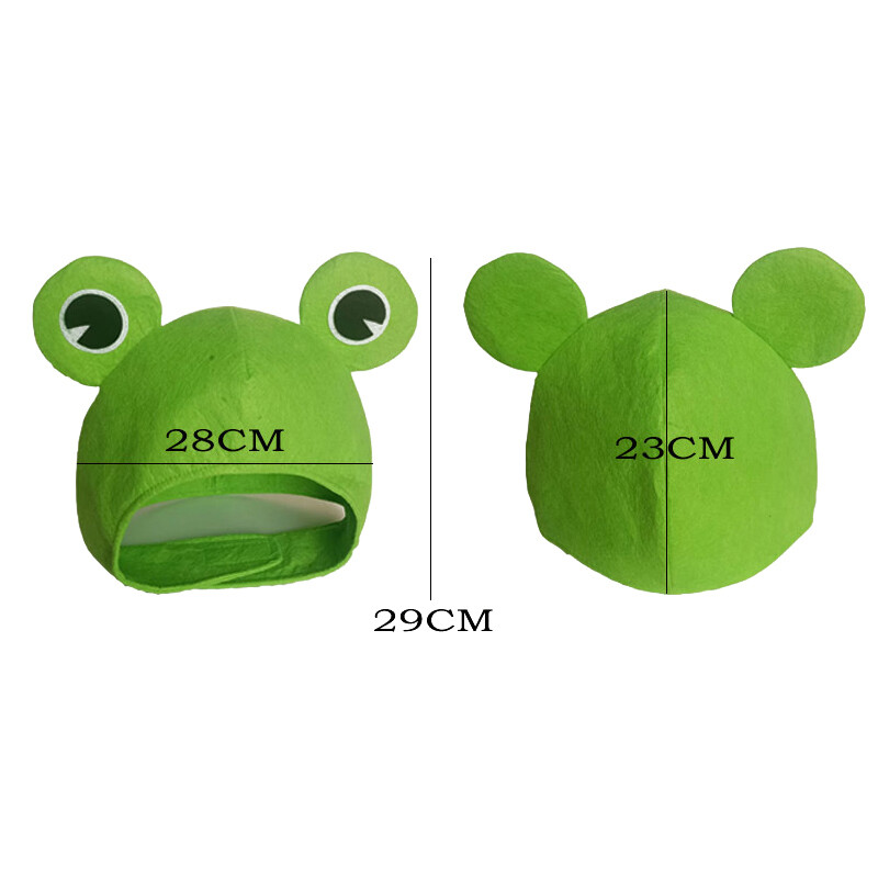 Cartoon Funny Adorable Plush Frog Hat Eyes Animal Cosplay Costume Dress ...