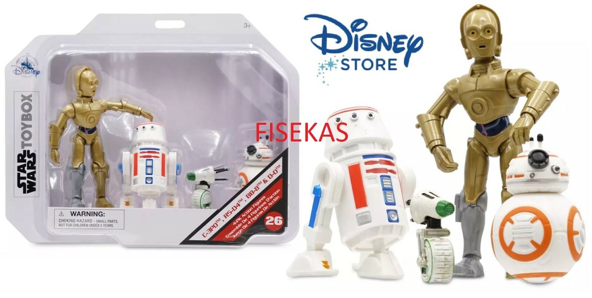 Disney Store Star Wars C-3PO BB-8 R5-D4 D-O 4 Droid Action Figure