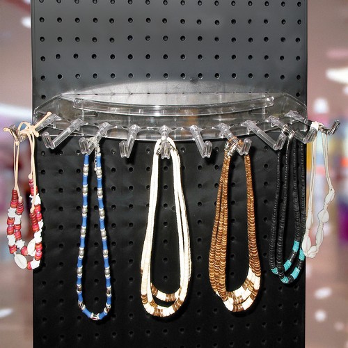 Barra de collar de diez ganchos Azar muestra para Pegboard o Slatwall, paquete de 4 - Imagen 7 de 7
