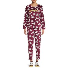 Harry Potter 3pc Velour Pajama Set Womens Hogwarts Hedwig Owl