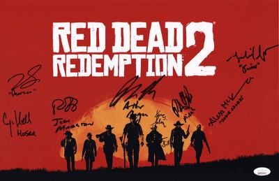 Red Dead Redemption 2 Cast X8 Authentic Hand Signed 11x17 Photo