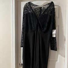 Justfab Lace Fit and Flair Dress Size 3X Black