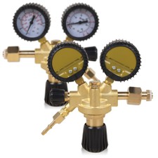Druckminderer CO2 Druckregler Gasarmatur 315 Bar Argon Schweißgerät Manometer DE