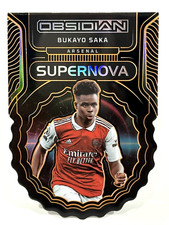 Bukayo Saka #LS-BSA Prices | 2022 Panini Obsidian Lightning Strike